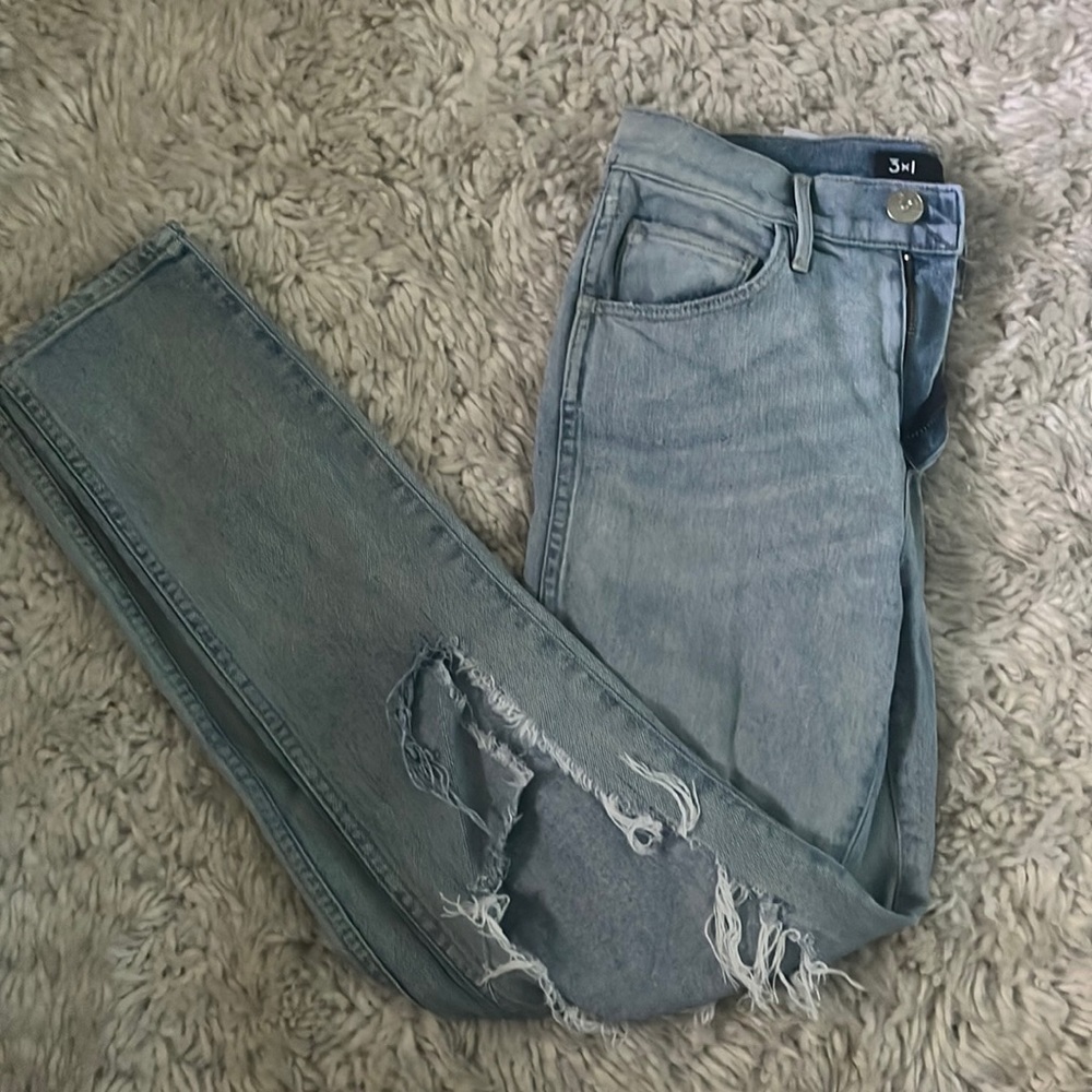 3 x 1 Light Wash Ripped Jeans